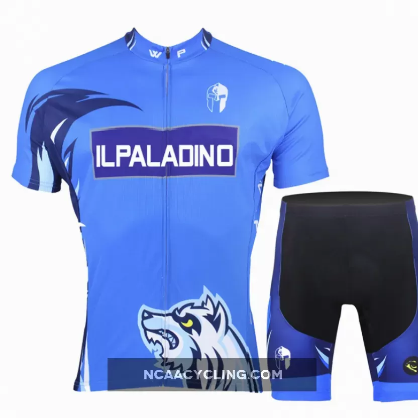 ILPALADINO Snow Wolf Man's Short-sleeve Blue Cycling Jersey Team Kit Jacket T-shirt Summer Suit Spring Autumn Clothes Sportswear NO.003
