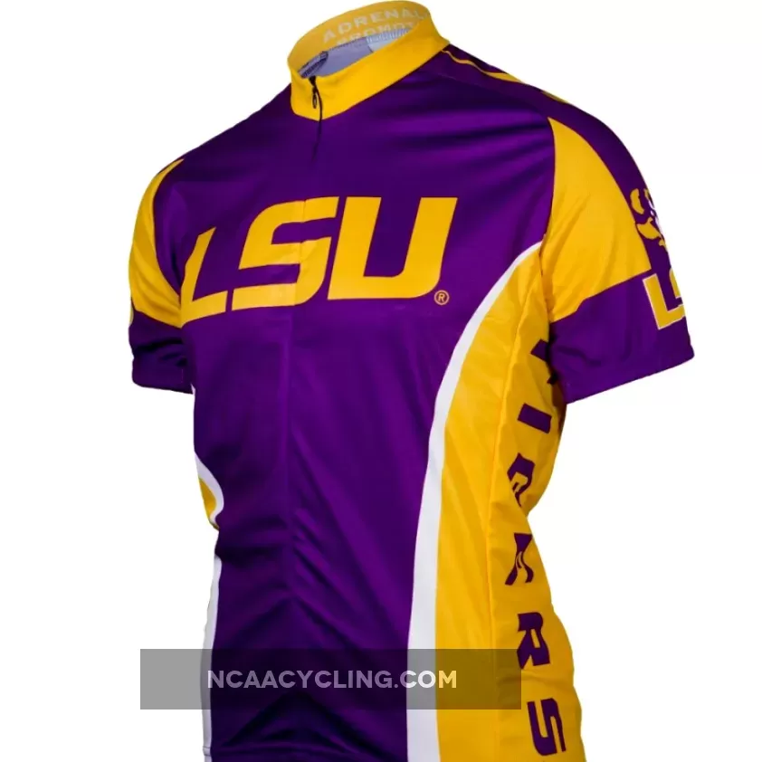 NCAA LSU Louisiana State University Tigers Short Sleeve Bicycle Cycling Jerseys