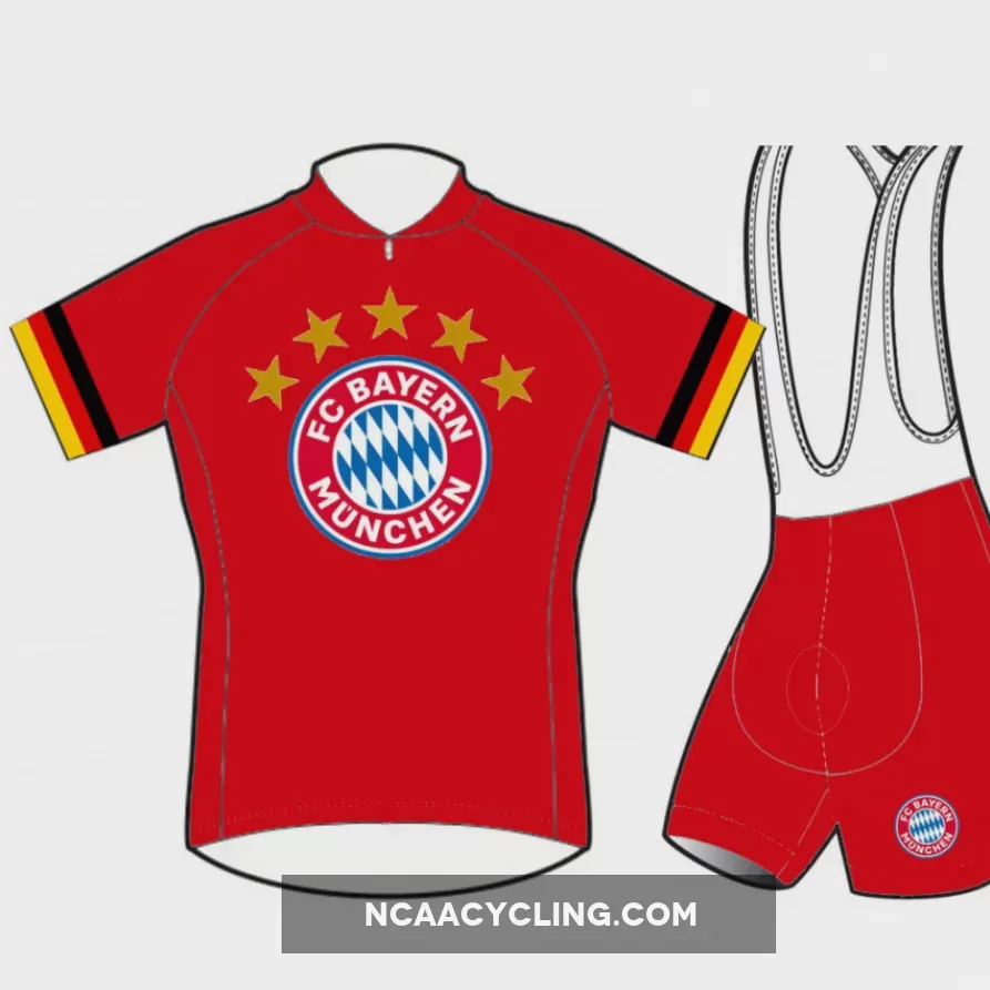 FC Bayern München Munich Short Sleeve Cycling Jerseys and (bib) shorts
