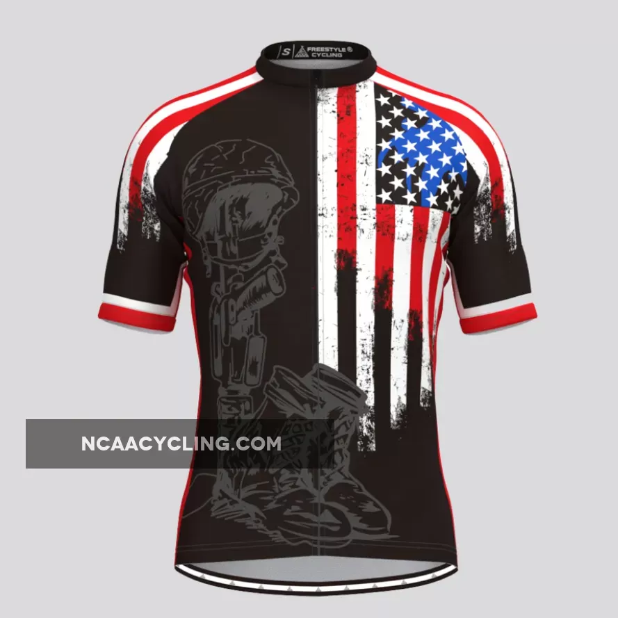 Honor The Fallen USA Flag Men's Cycling Jersey Restock