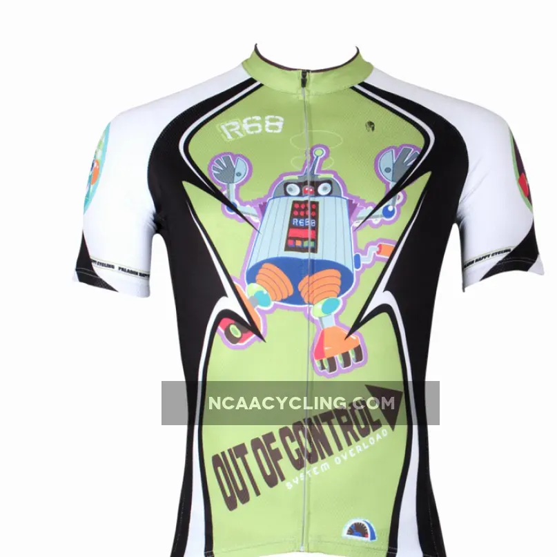 ILPALADINO Robot Out of Control Men's Professional MTB Cycling Jersey Breathable and Quick Dry Comfortable Bike Shirt for Summer NO.219