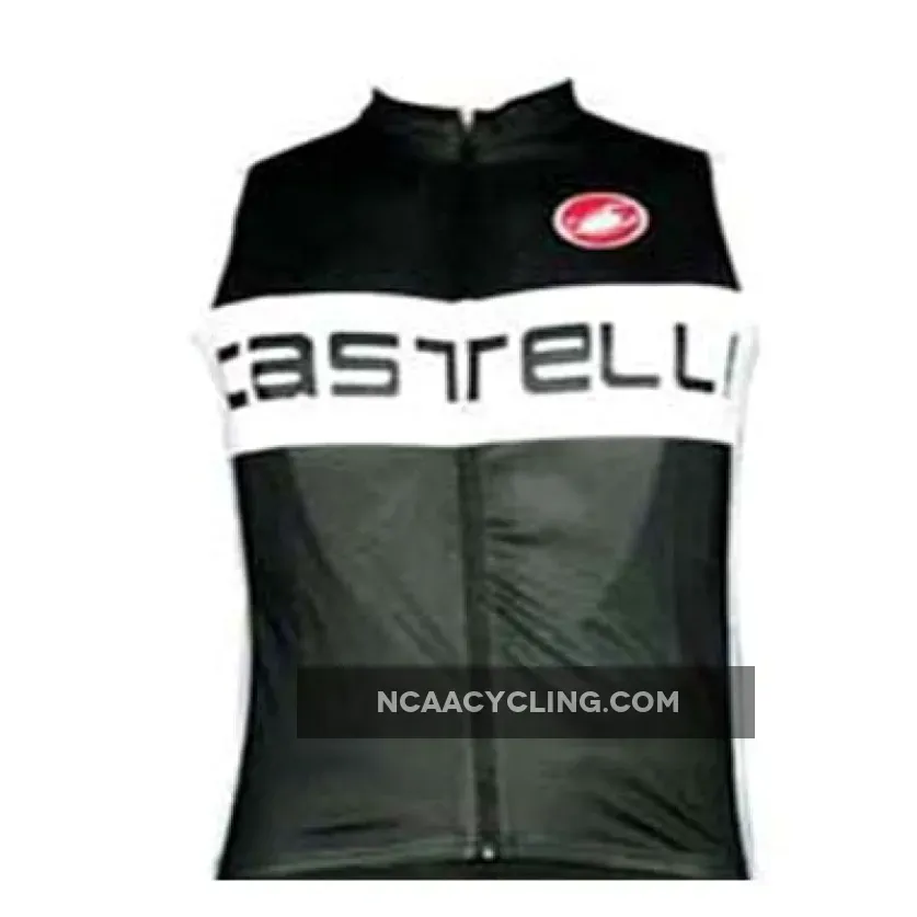 CASTELLI BLACK/WHITE Sleeveless Jersey Outlet