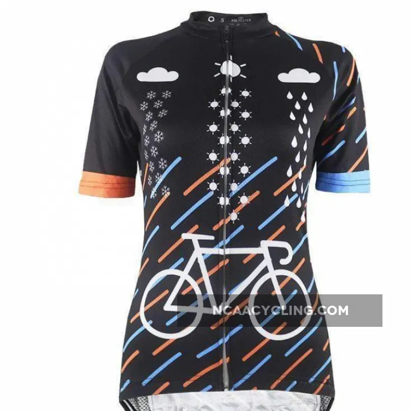 Women's Rain Hail or Shine Short Sleeve Cycling Jersey Rain Hail Llc