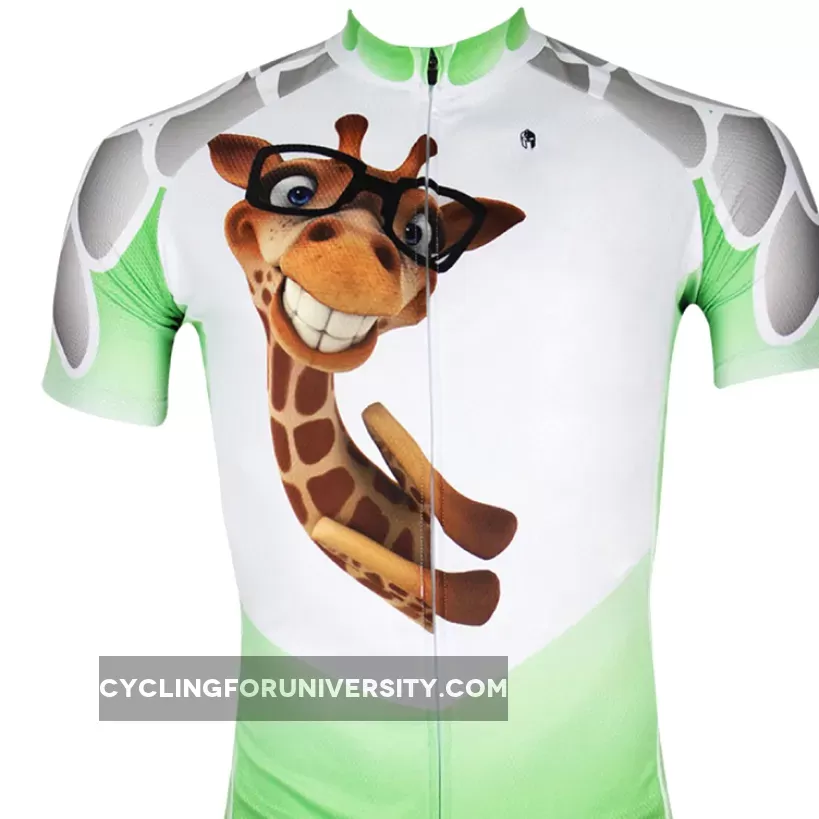 ILPALADINO Giraffe Men's Professional MTB Cycling Jersey Breathable and Quick Dry Comfortable Bike Shirt for Summer NO.168