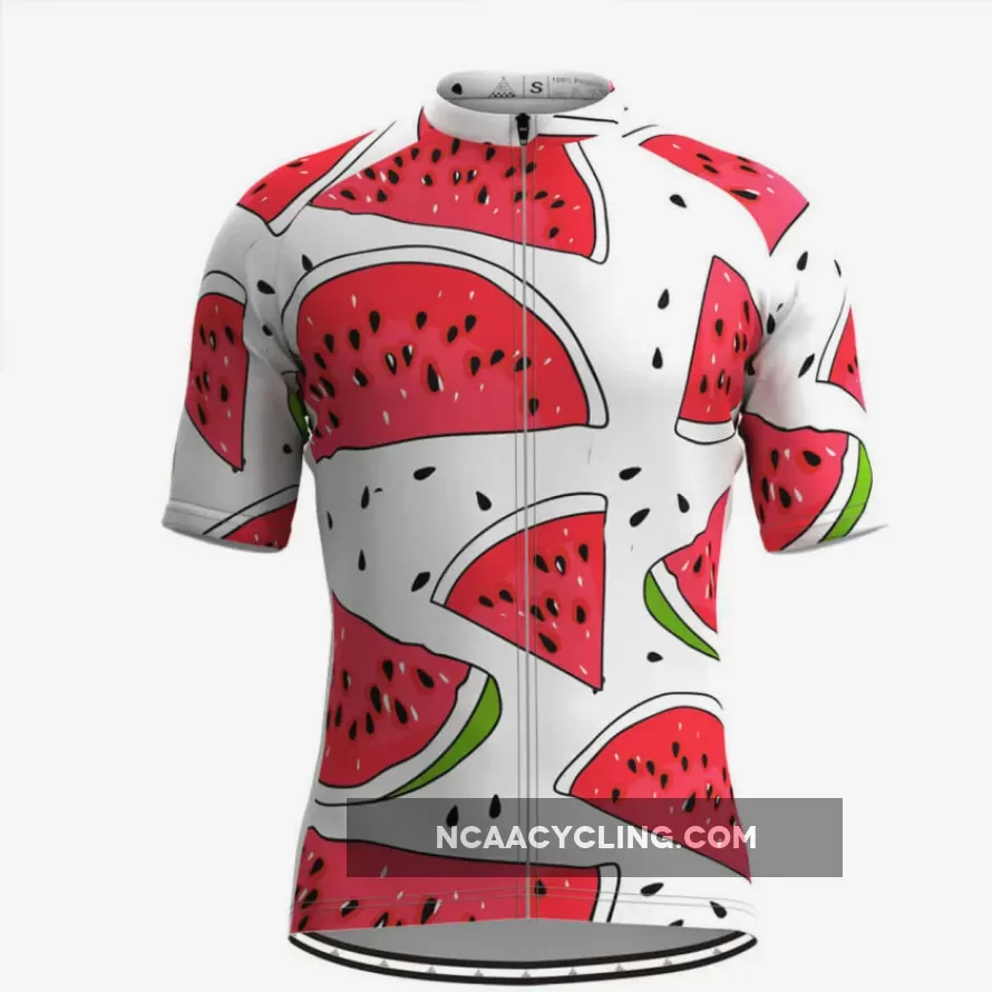 Men's Watermelon Petals Print Cycling Jersey For Sale