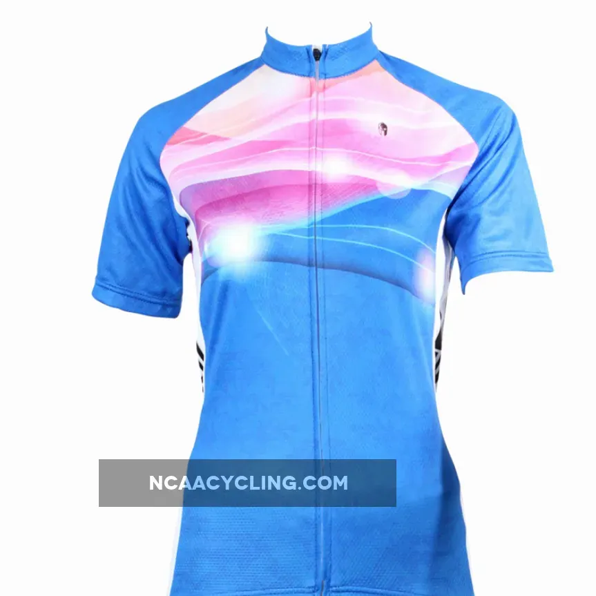 ILPALADINO Blue Cycling Jersey Bicycling Summer Pro Cycle Apparel Outdoor Sports Leisure Biking Shirts Breathable and Comfortable NO.209