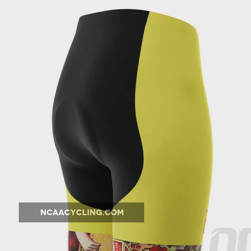 Women's Mountains & Coffee Retro Gel Padded Cycling Shorts