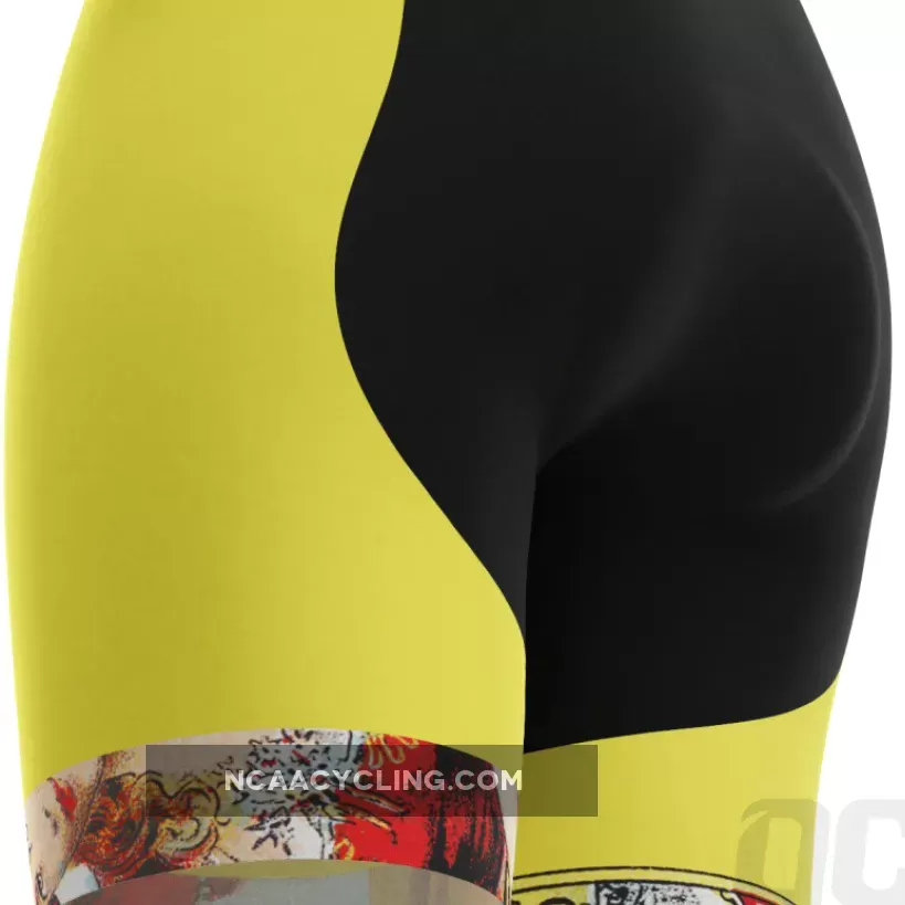 Women's Mountains & Coffee Retro Gel Padded Cycling Shorts