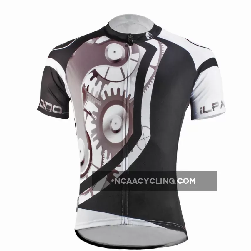 Men's Cycling Jersey Simple Style Bike Shirt T-shirt Black and White NO.618