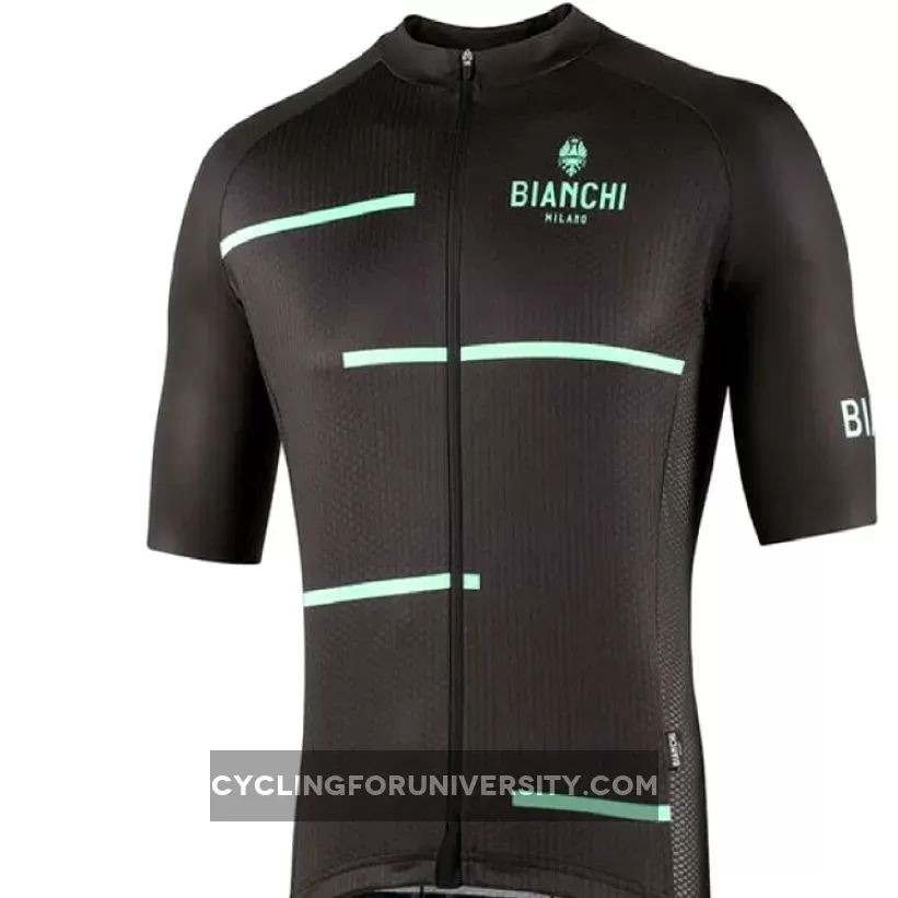Nalini 2021 Bianchi Milano Disueri Short Sleeve Cycling Jersey Black