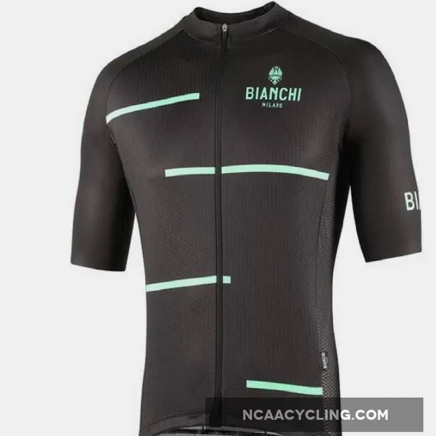 Nalini 2021 Bianchi Milano Disueri Short Sleeve Cycling Jersey Black