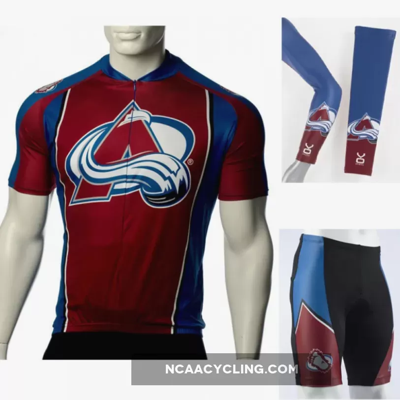 NHL Colorado Avalanche Cycling Jerseys Bib Shorts Arm Warmers