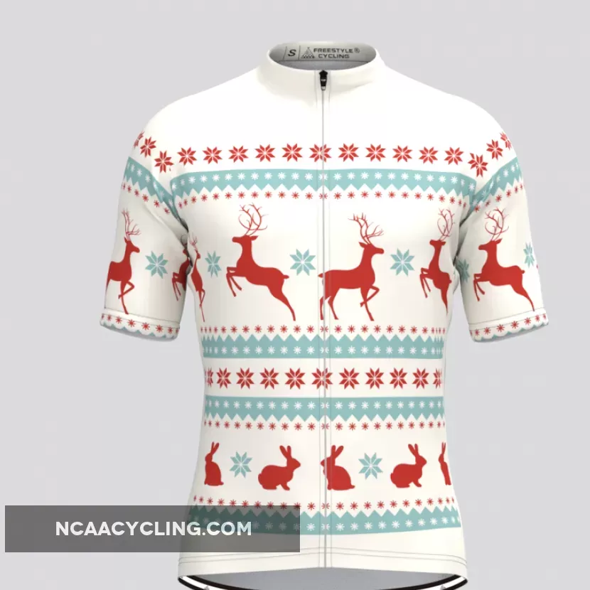 Classic Ugly Christmas sweater Men's Cycling Jersey - Beige