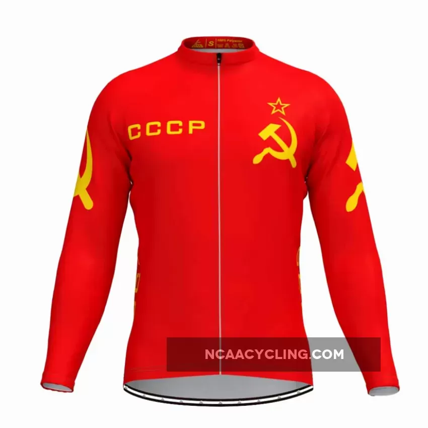 Cccp Retro Men's Long Sleeve Cycling Jersey Brand New
