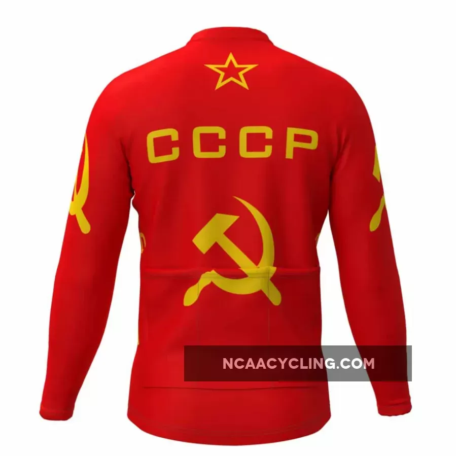 Cccp Retro Men's Long Sleeve Cycling Jersey Brand New