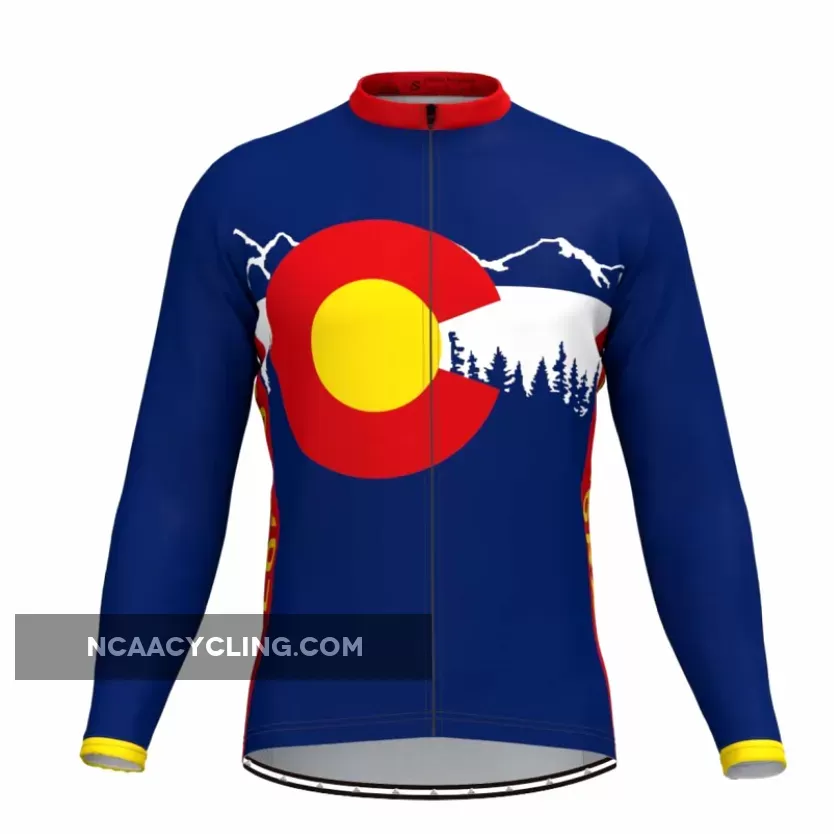 Colorado State Flag Adventure Men's LS Cycling Jersey