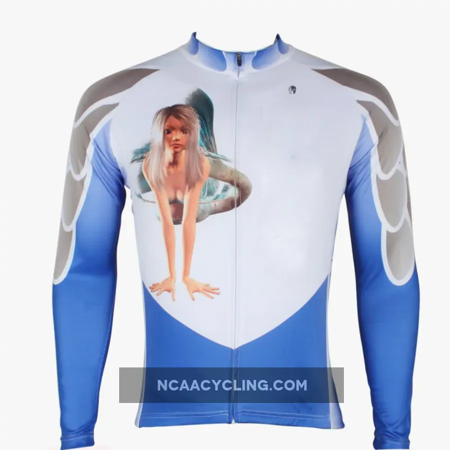 ILPALADINO Mermaid Unisex Mernaid Long Sleeves Cycling Clothing Suits with Tights Winter Exercise Bicycling Pro Cycle Clothing Racing Apparel Outdoor Sports Leisure Biking Shirts (Velvet) NO.294