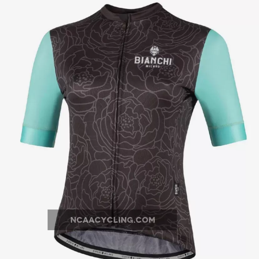 BIANCHI MILANO SOSIO short sleeve cycling Jersey Women's Black Bianchi Cycling Jersey