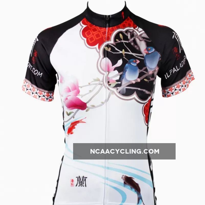 Ilpaladino Magnolias Women Cycling Jerseys Short-sleeve summer Sportswear Gear Pro Cycle Clothing Racing Apparel Outdoor Sports Leisure Biking Shirt NO.546