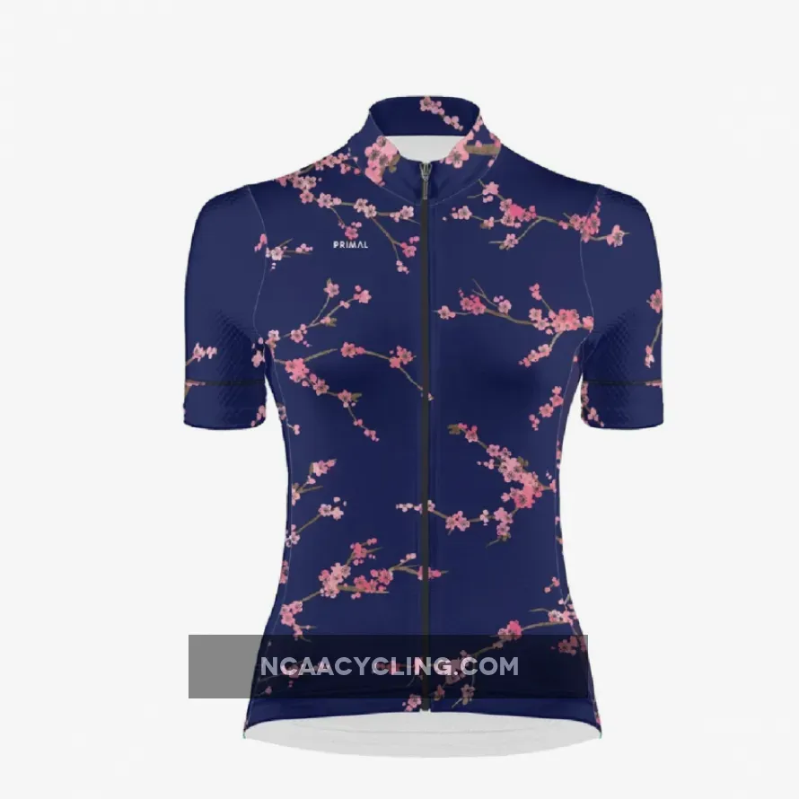 Primal Wear Cherry Blossom Women's Full Zip Helix 2.0 Elite Fit Cycling Jersey