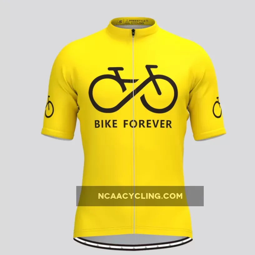 Bike Forever Men's Cycling Jersey-Yellow Online
