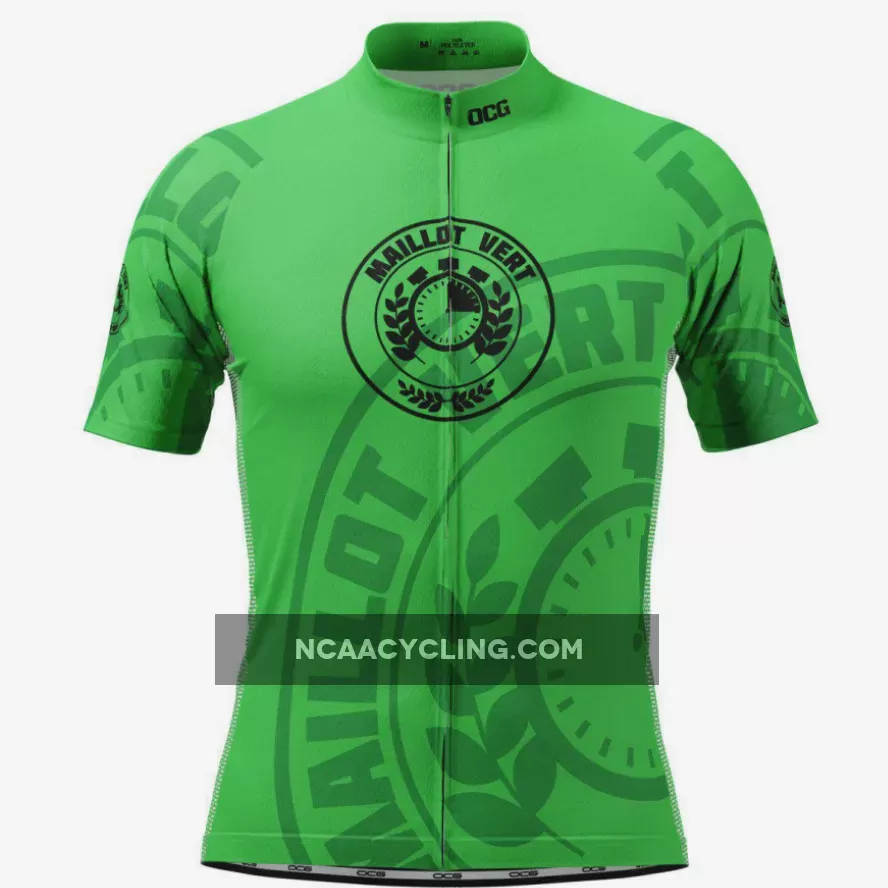 Men's Green Sprinters Maillot Vert Short Sleeve Cycling Jersey