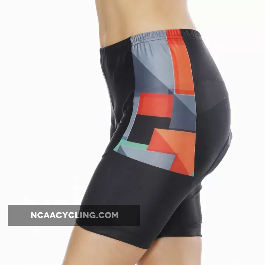 Orange Splicing Side Womans Spinning Cycling Padded Bike Shorts UPF 50+ Summer Pant Road Bike Wear Mountain Bike MTB Clothes Sports Apparel Quick dry Breathable NO.787