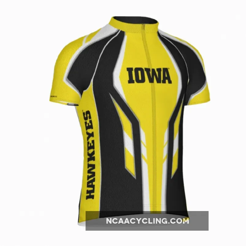 University of Iowa Hawkeyes Full zip Men's Short Sleeve Cycling Jersey by Primal HAWJ20M-MD