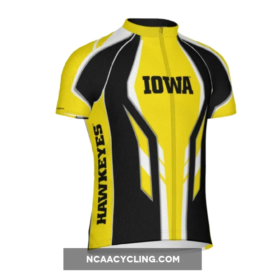 University of Iowa Hawkeyes Full zip Men's Short Sleeve Cycling Jersey by Primal HAWJ20M-MD