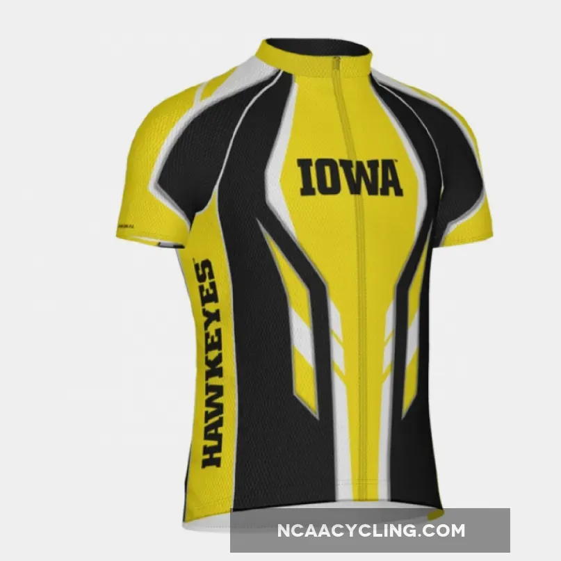 University of Iowa Hawkeyes Full zip Men's Short Sleeve Cycling Jersey by Primal HAWJ20M-MD