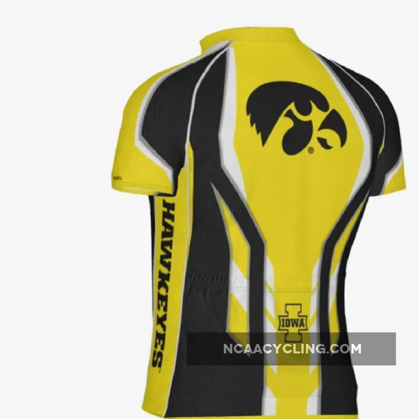 University of Iowa Hawkeyes Full zip Men's Short Sleeve Cycling Jersey by Primal HAWJ20M-MD