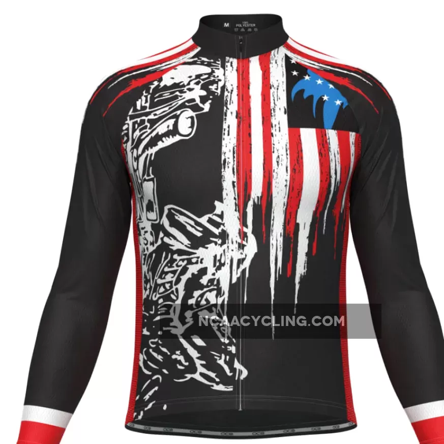 Men's Honor The Fallen Long Sleeve Cycling Jersey Brand New