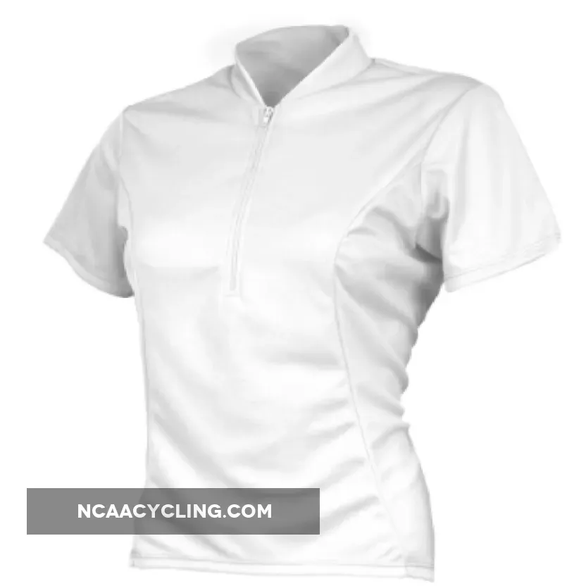 World Jerseys Women's Classic Short sleeve Half zip cycling jersey White
