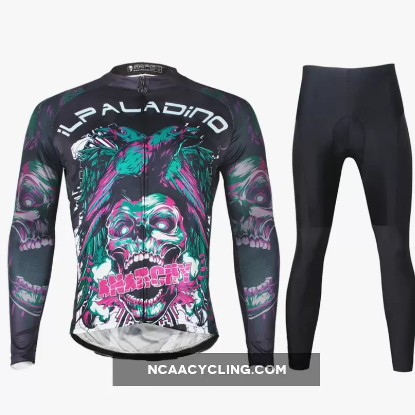 ILPALADINO Horror Skull Men's Cycling Jersey Comfortable Biking Apparel Exercise Bicycling Pro Cycle Clothing Racing Apparel Outdoor Sports Leisure Biking Shirts 720