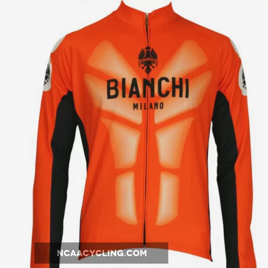 Bianchi Milano Long Sleeves Jersey MALTA Orange Brand New