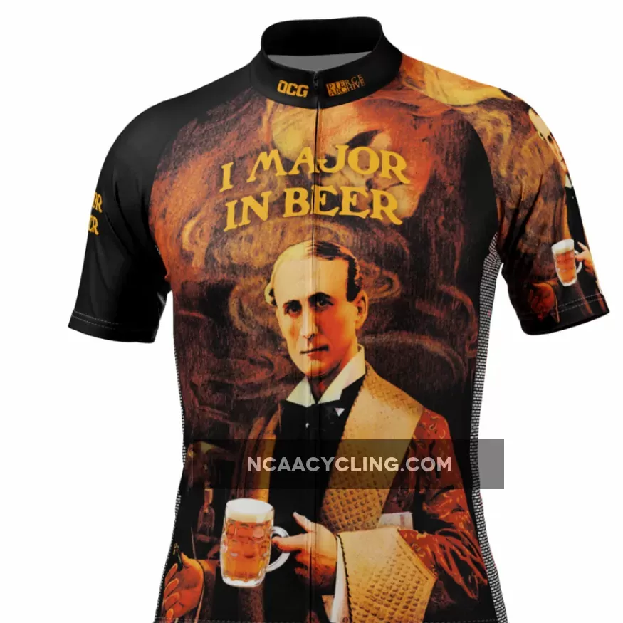 Men's Major In Beer Short Sleeve Cycling Jersey Outlet