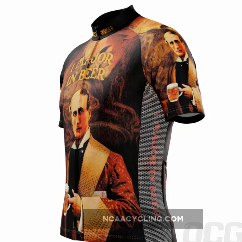 Men's Major In Beer Short Sleeve Cycling Jersey Outlet