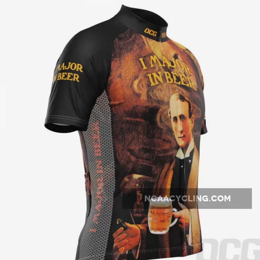Men's Major In Beer Short Sleeve Cycling Jersey Outlet