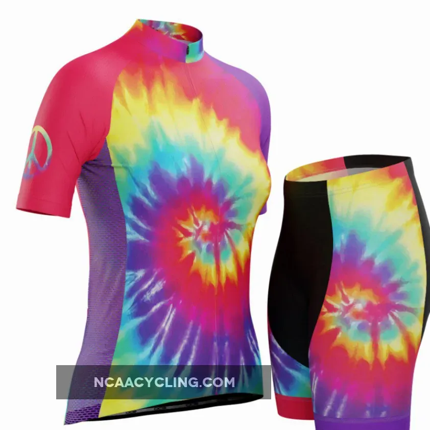 Women's Tie Dye Short Sleeve Cycling Kit For Sale