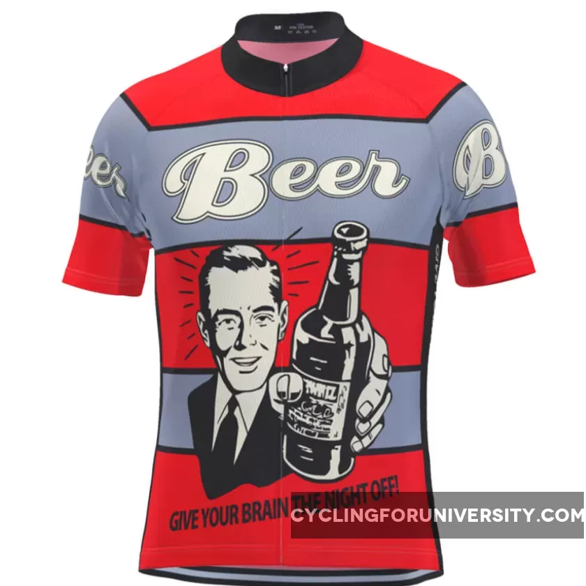 Men's Give Your Brain The Night Off Beer Cycling Jersey
