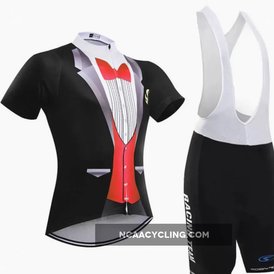 Men's Tuxedo Cycling Kit Red Black Brand New