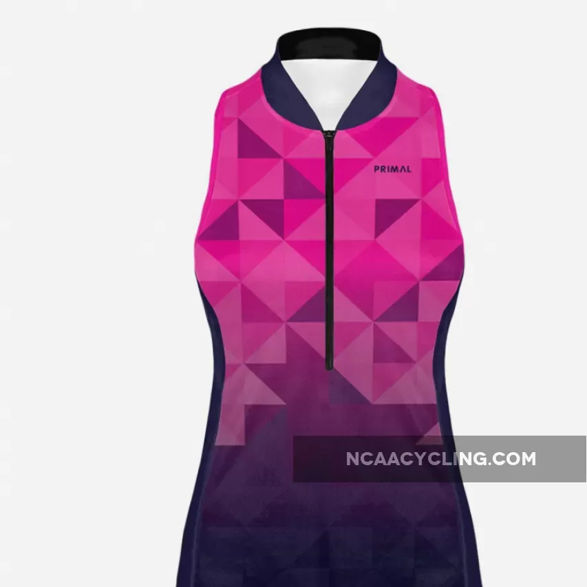 Primal Wear Trimotif Purple Women's Racerback Sleeveless Cycling Jersey TRIMJ61W-2