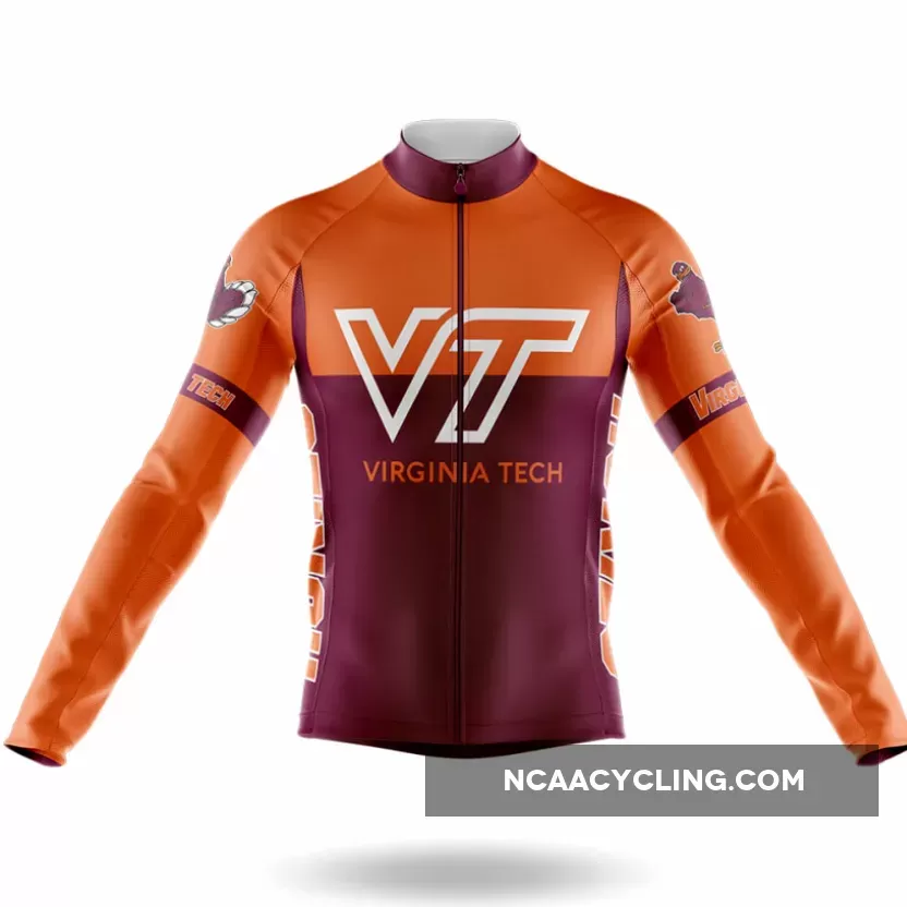 Virginia Tech V2 Long Sleeve Cycling Jersey Only | virginia tech bike jersey
