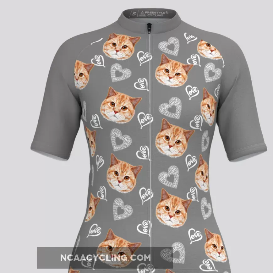 Custom Cat Face V4 Women's Jersey-Gray Outlet