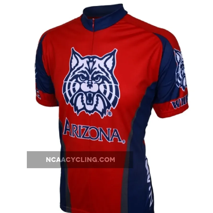 University of Arizona Wildcats 3/4 zip Men's Short Sleeve Cycling Jersey Uofa Jerseys