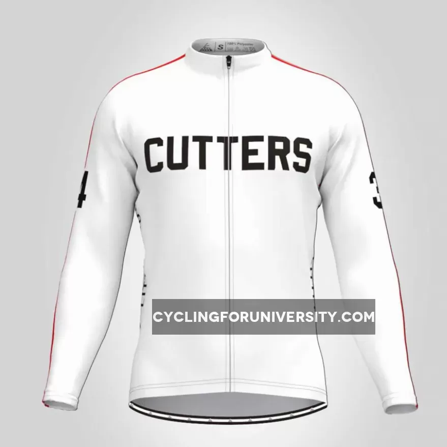 Cutters 1979 Breaking Away Movie Men's LS Jersey White Red