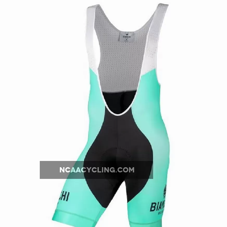 Bianchi Milano Poma Bib Cycling Shorts w/Nalini Pad- Celest/Black