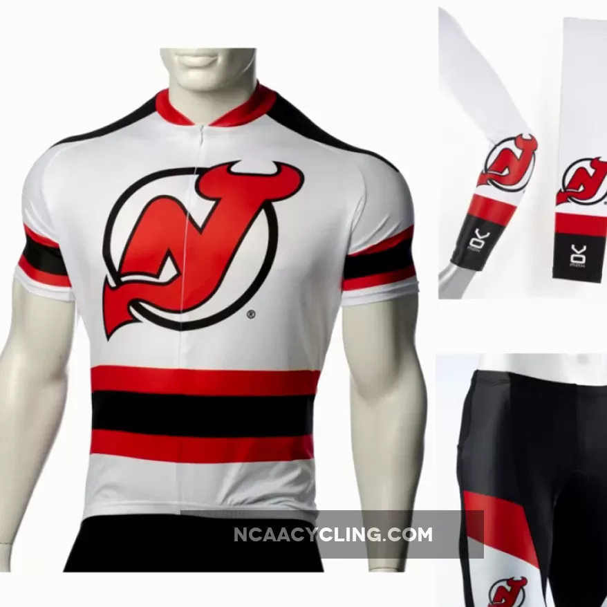 NHL New Jersey Devils Cycling Jerseys Bib Shorts Arm Warmers