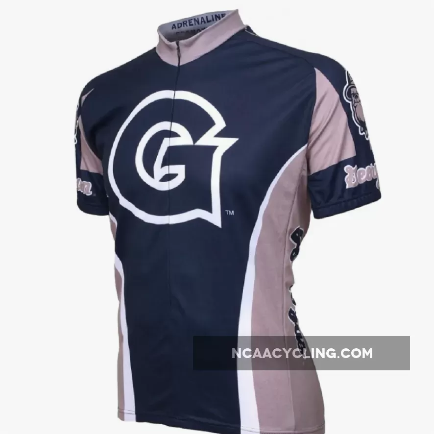 Adrenaline Promo Georgetown University Hoyas 3/4 zip Men's Cycling Jersey, Georgetown University Jersey