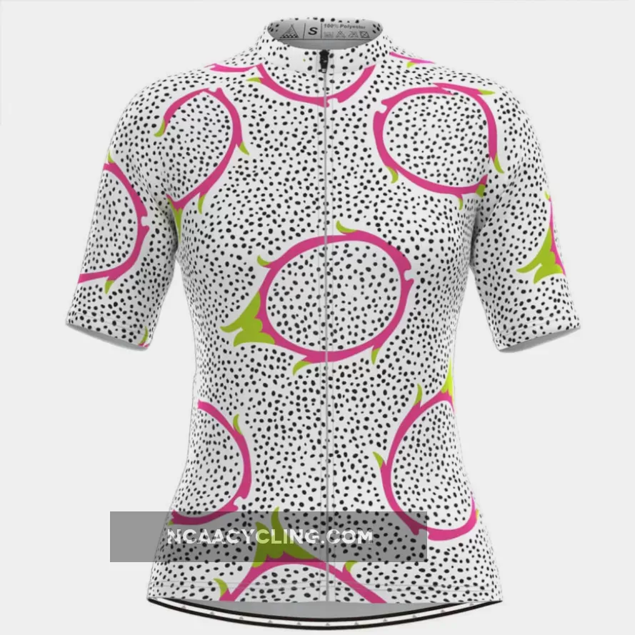 Women's Pitaya Fruit Print Cycling Jersey Brand New
